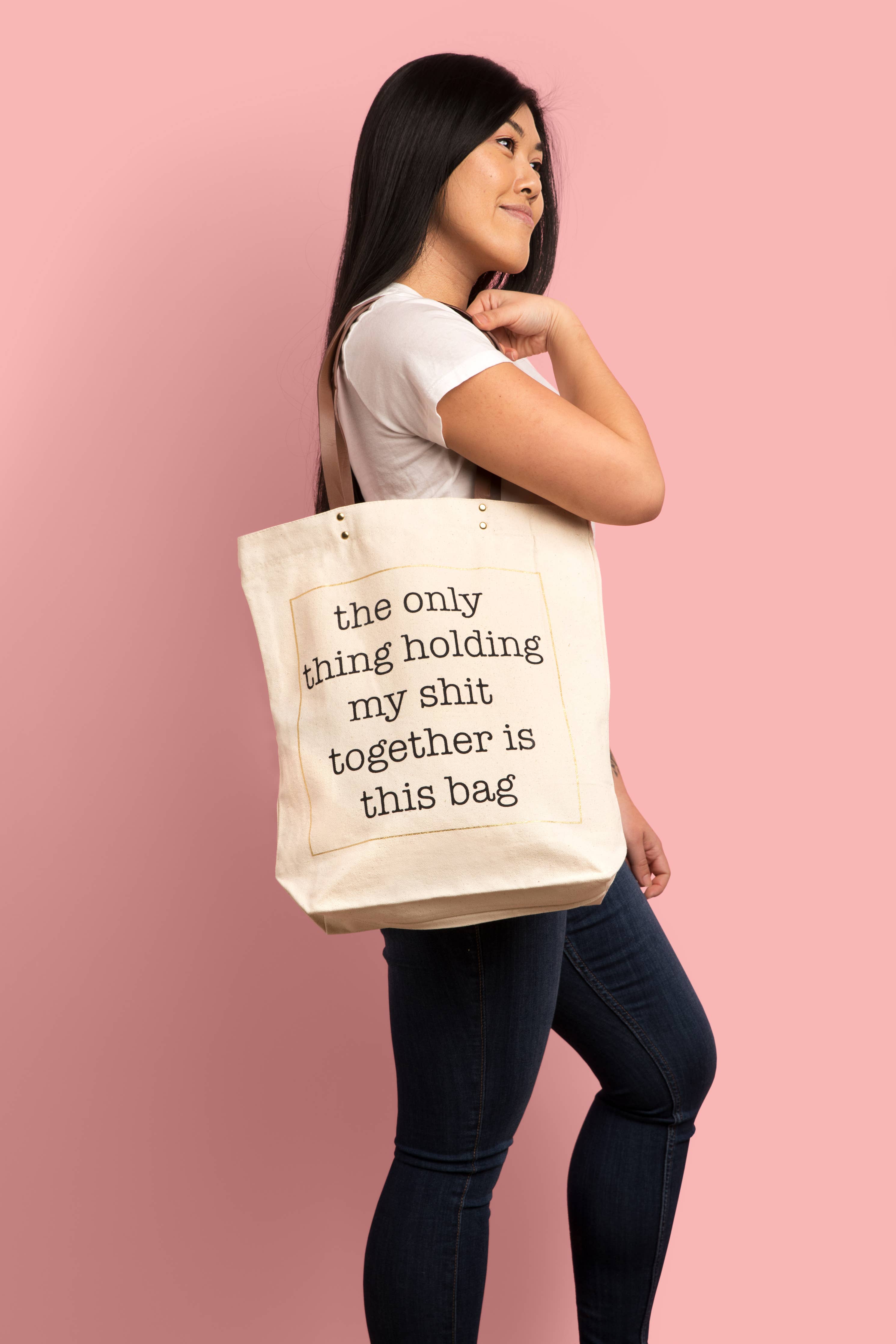 Shit Together Tote Bag (funny mom grocery unique canvas)