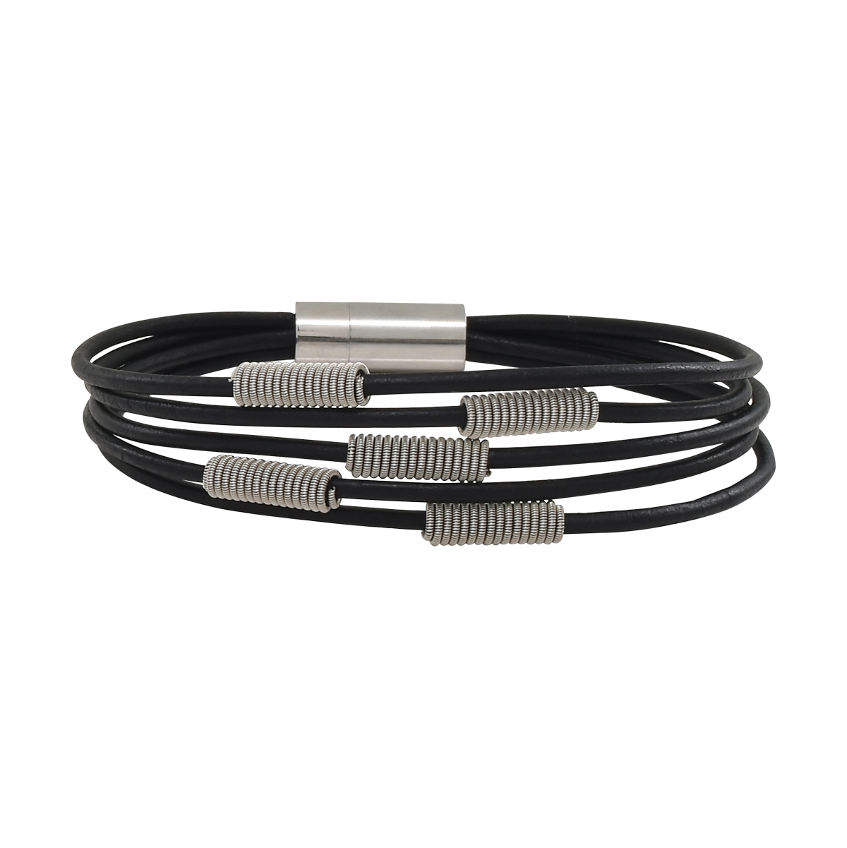 Arpeggio Leather Bracelet - Black