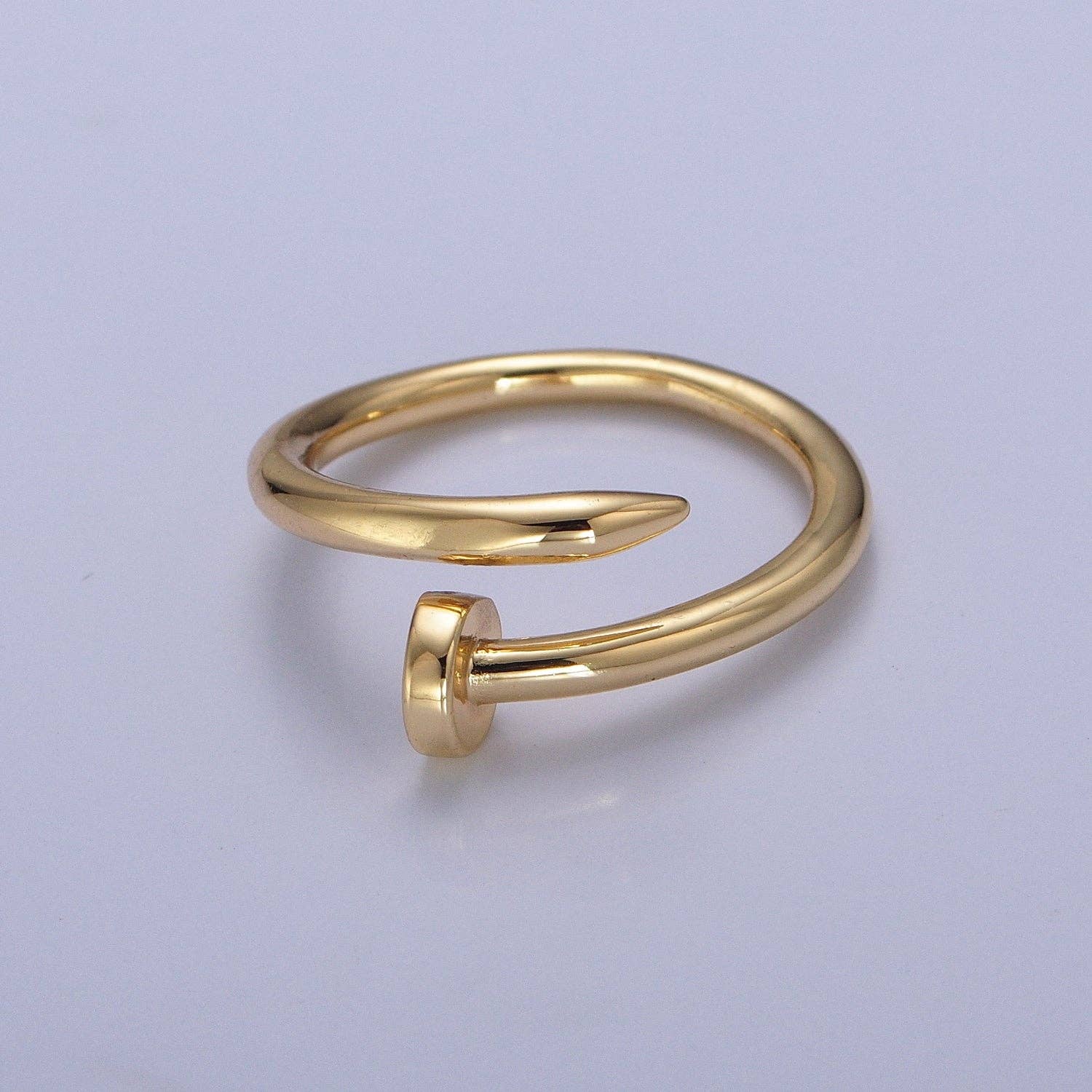 Dainty Nail Ring Minimalist Gold Ring O2194