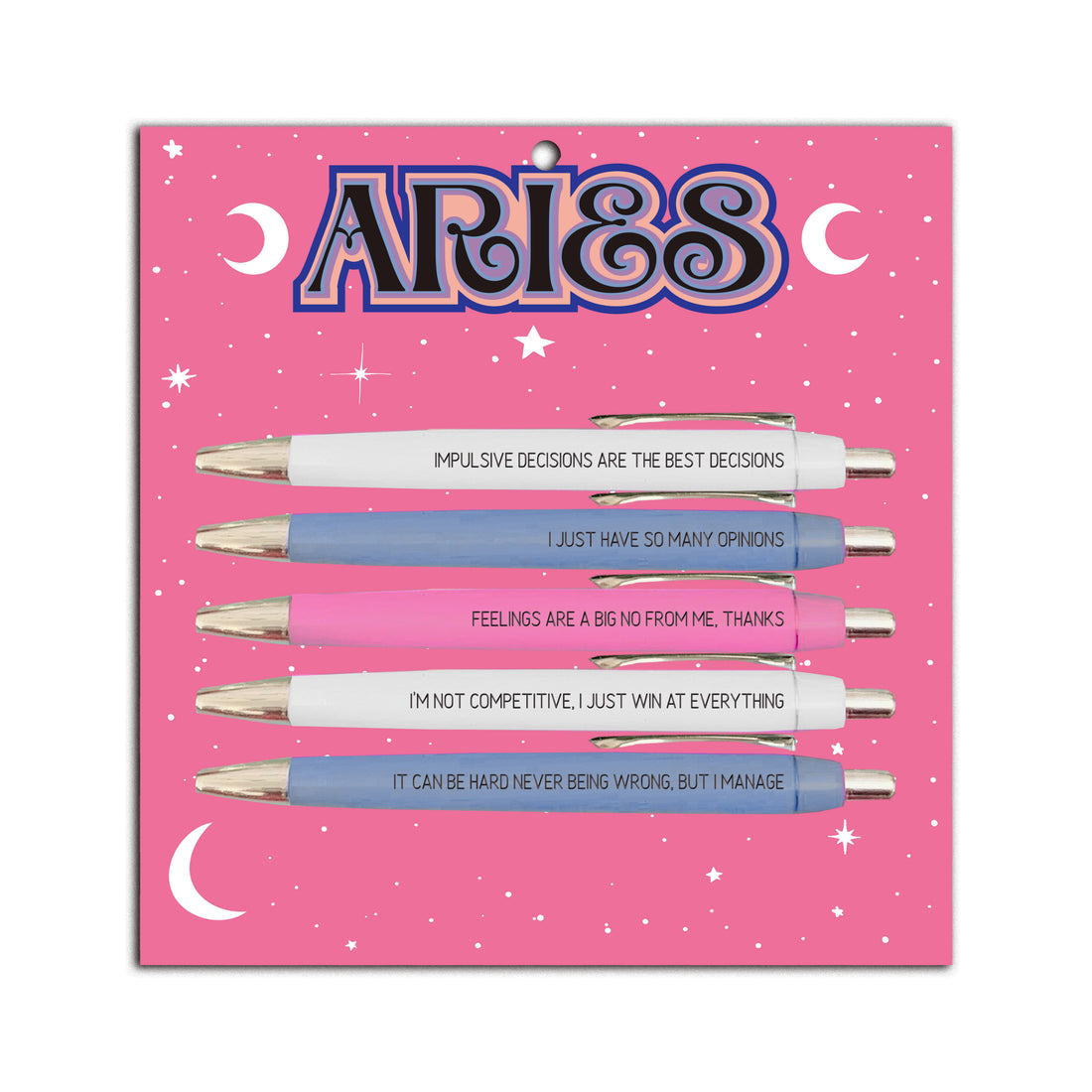Aries Pen Set (astrology, zodiac, funny, gift, friend)
