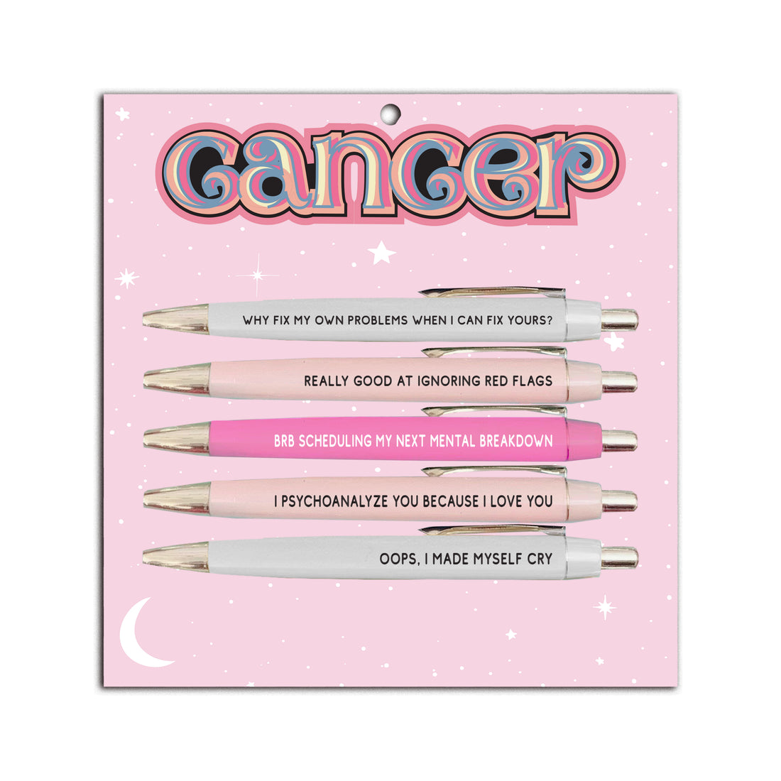 Cancer Pen Set (astrology, zodiac, funny, gift, friend)