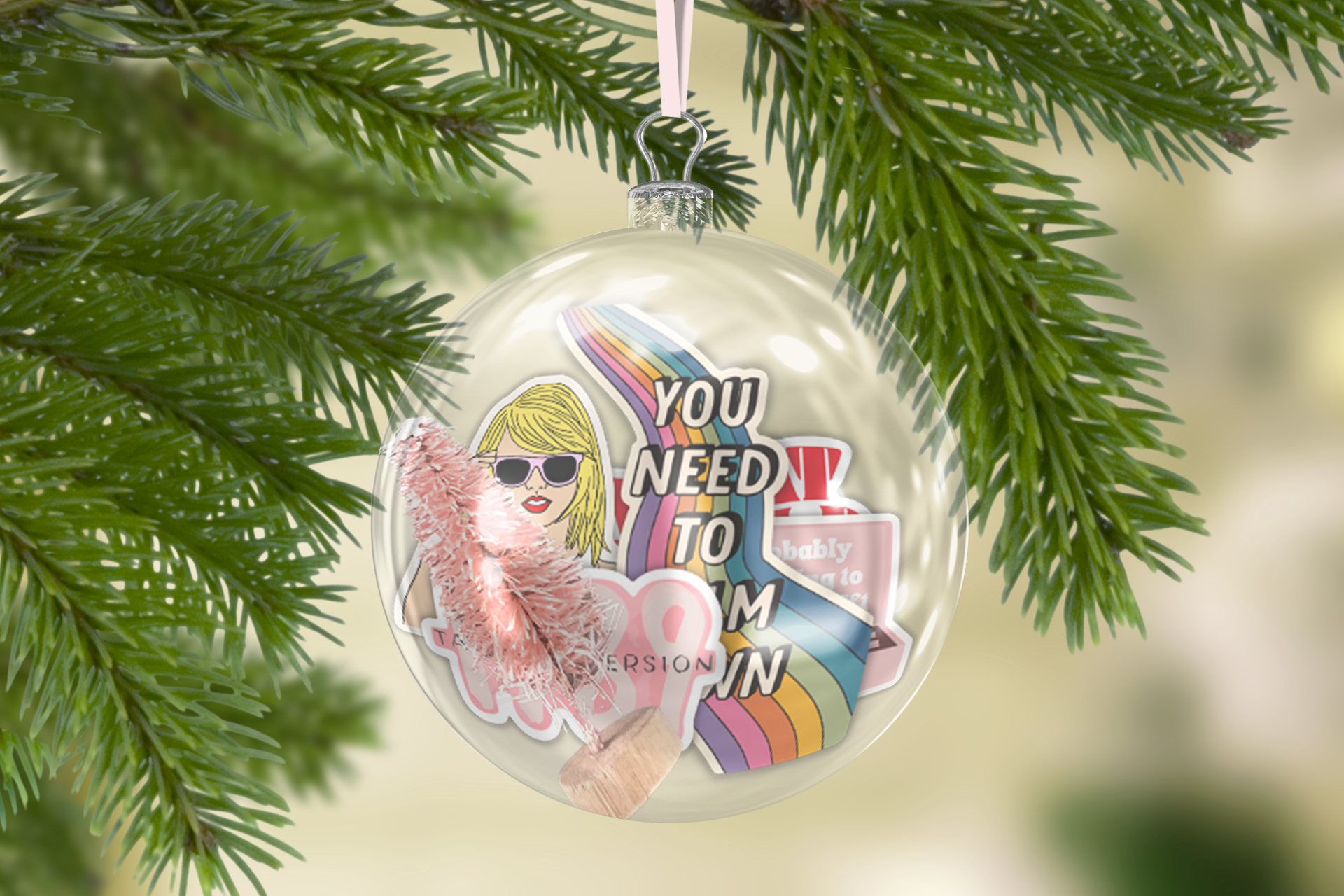 Taylor Sticker Gift Ornament (Taylor Swift)