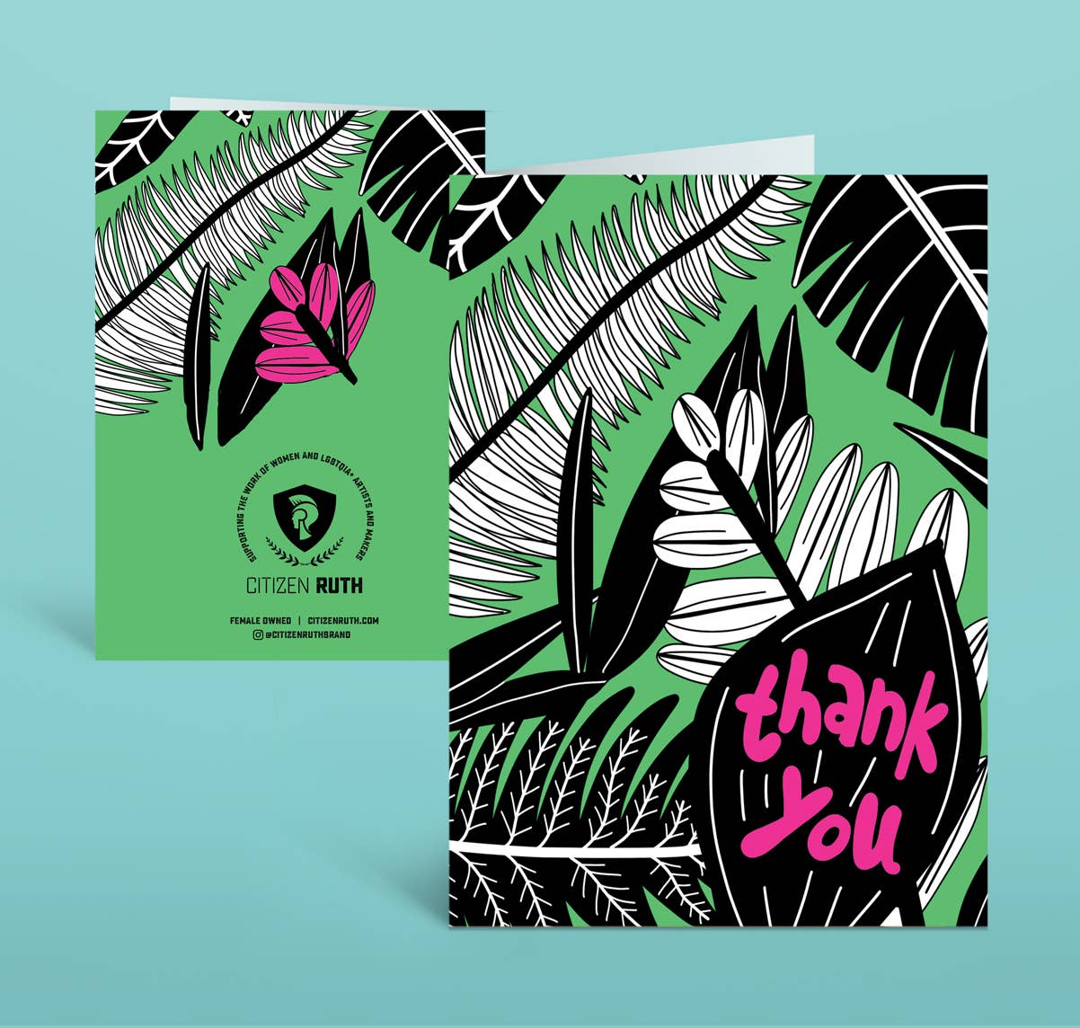 Thank You Card But With Plants