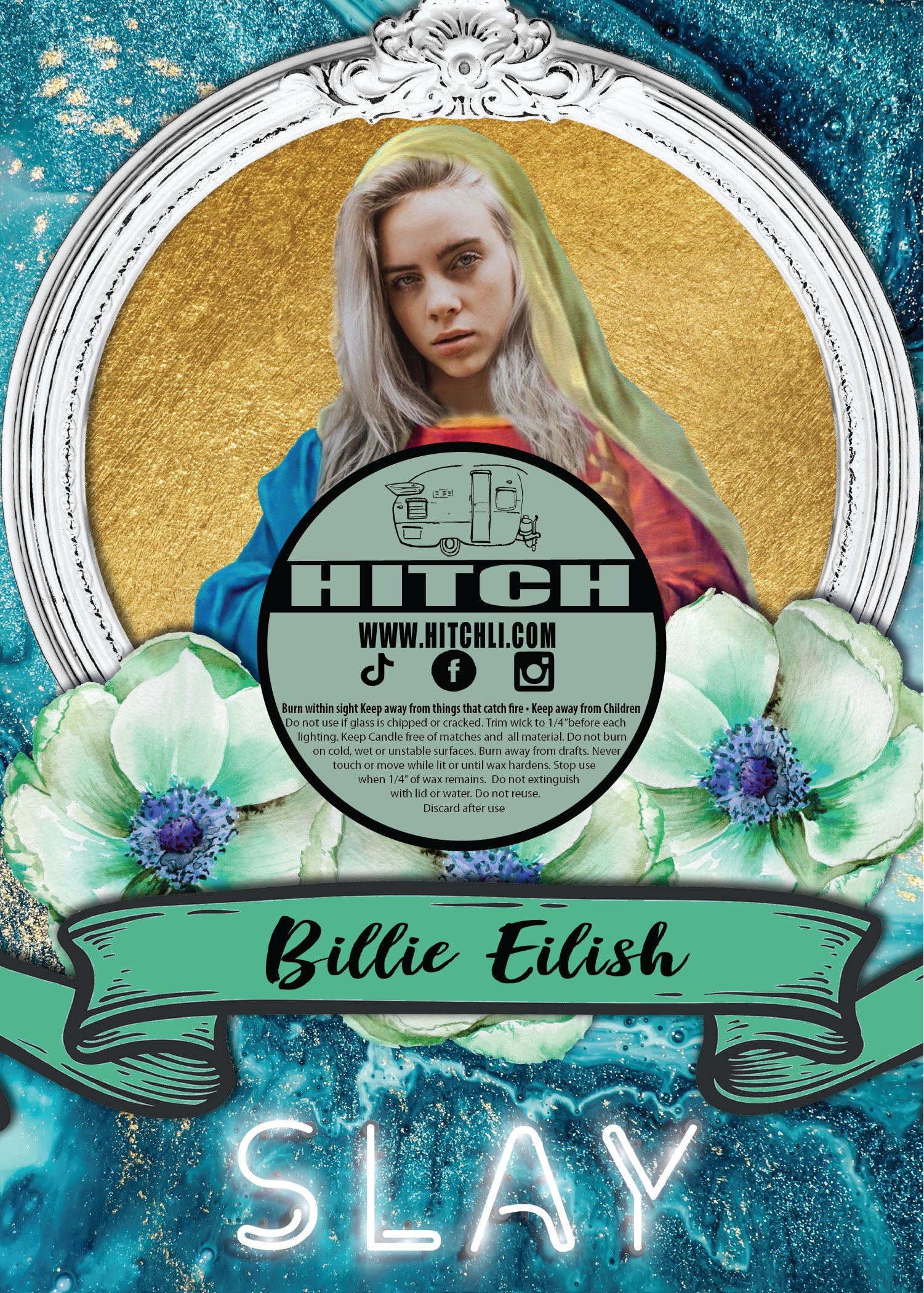 Eilish By Billie Eilish Scented Soy Candle - 10 Oz - Large Beige - Open Box (Scuffed Box, New Candle)