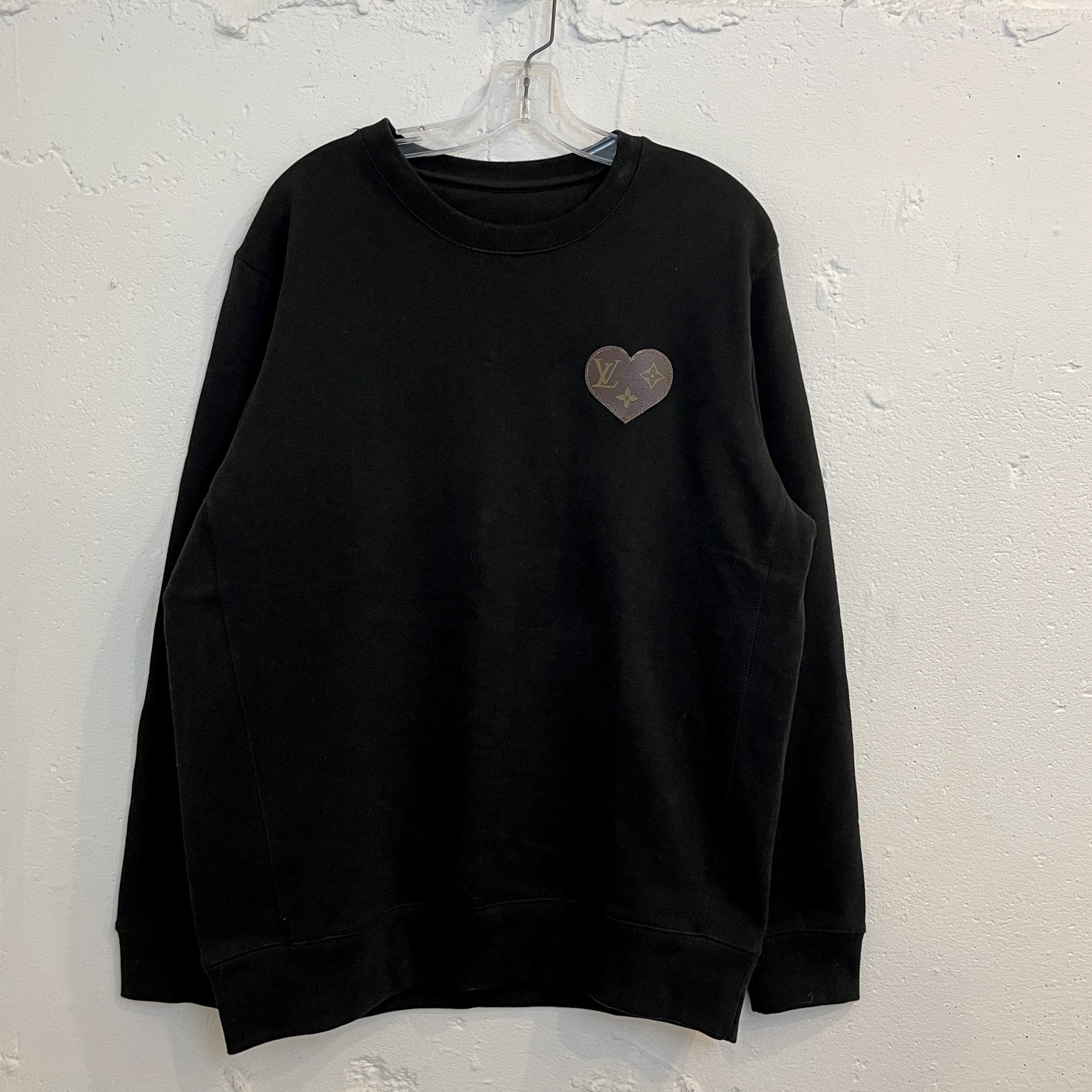 Upcycled Louis Vuitton Heart Patch Crewneck