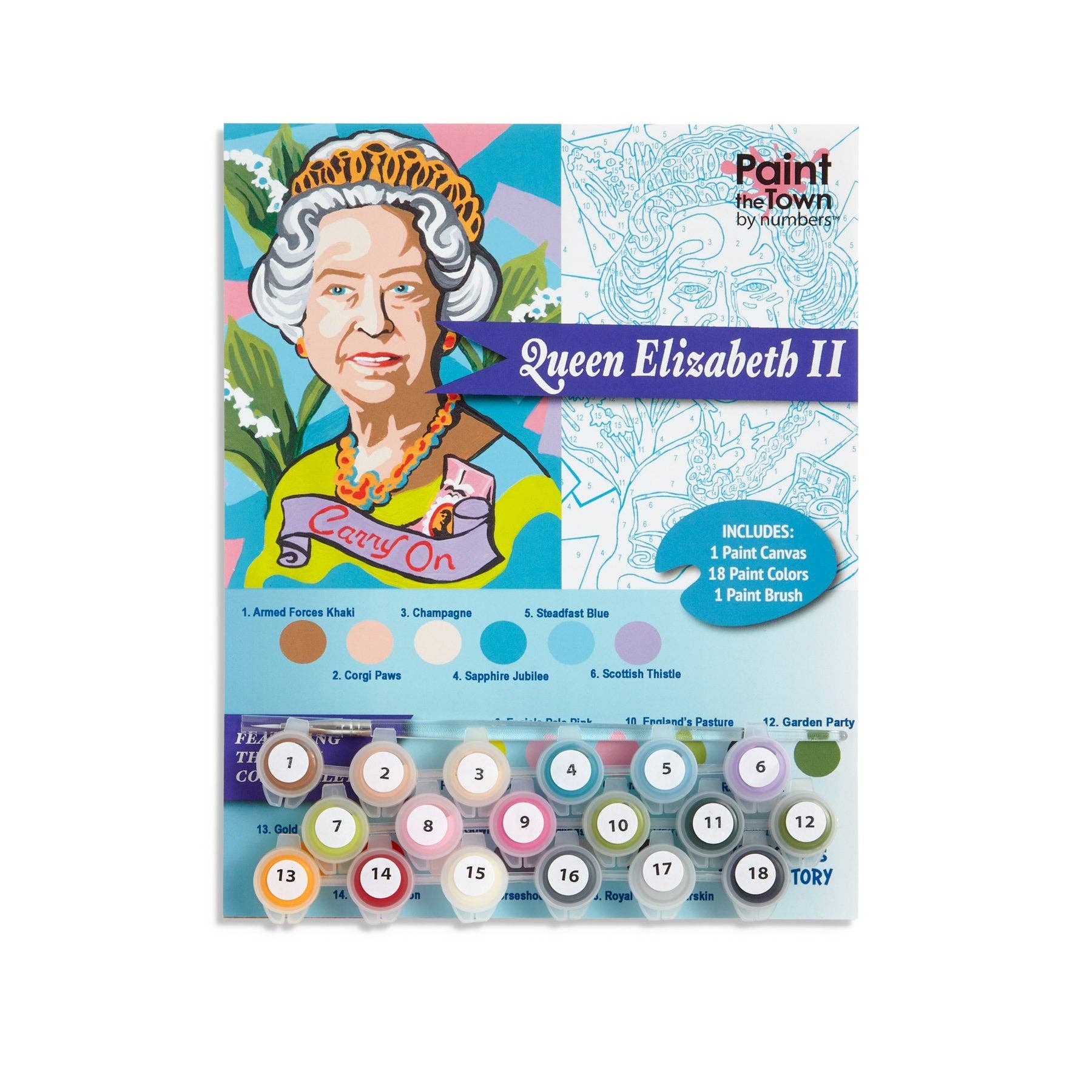 Queen Elizabeth II Paint by Number Kit 8”x10”