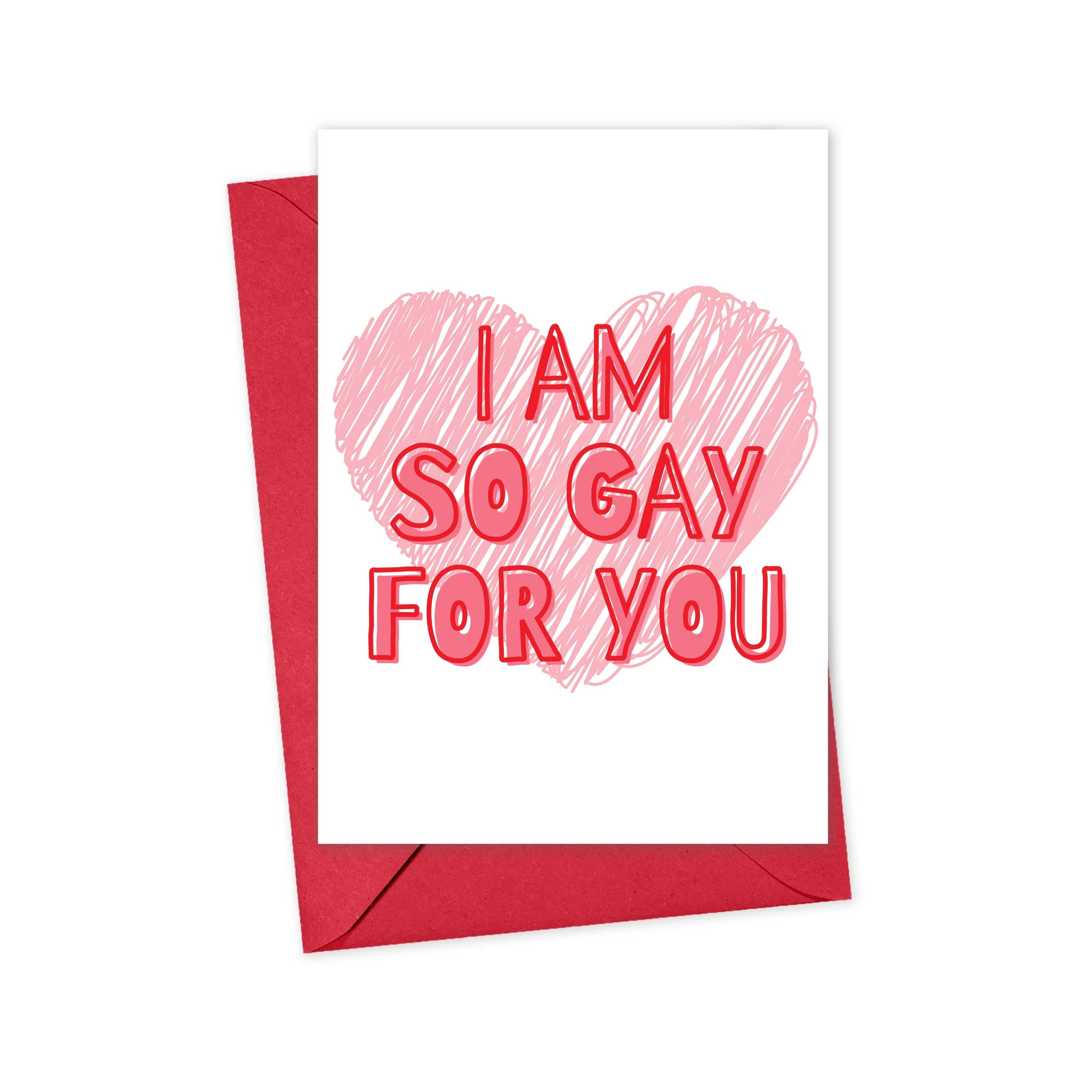 Gay Valentine's Day Card LGBTQ Valentine Card Anniversary