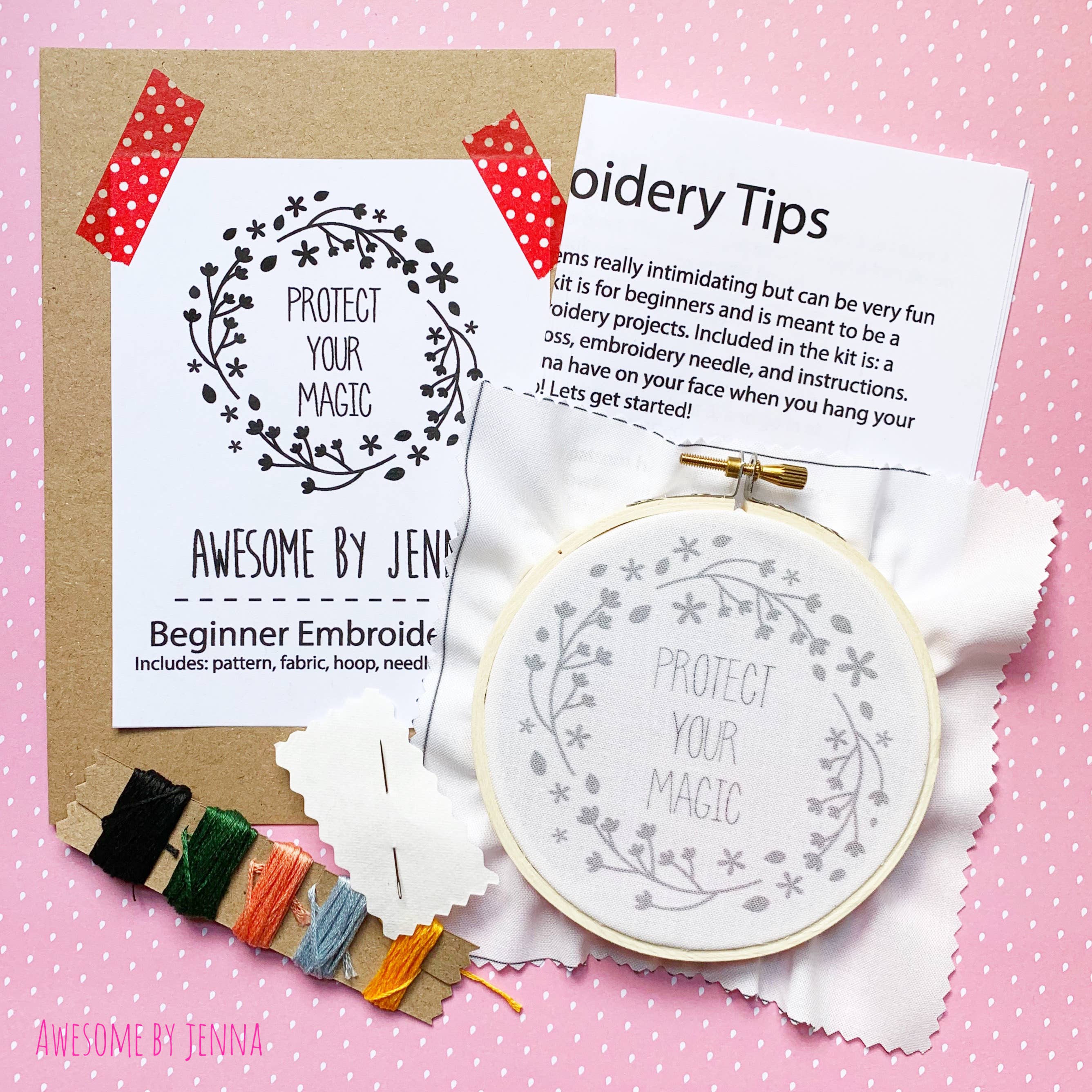 Beginner Protect Your Magic DIY Hand Embroidery Kit